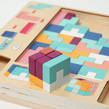 Tetris en bois Montessori