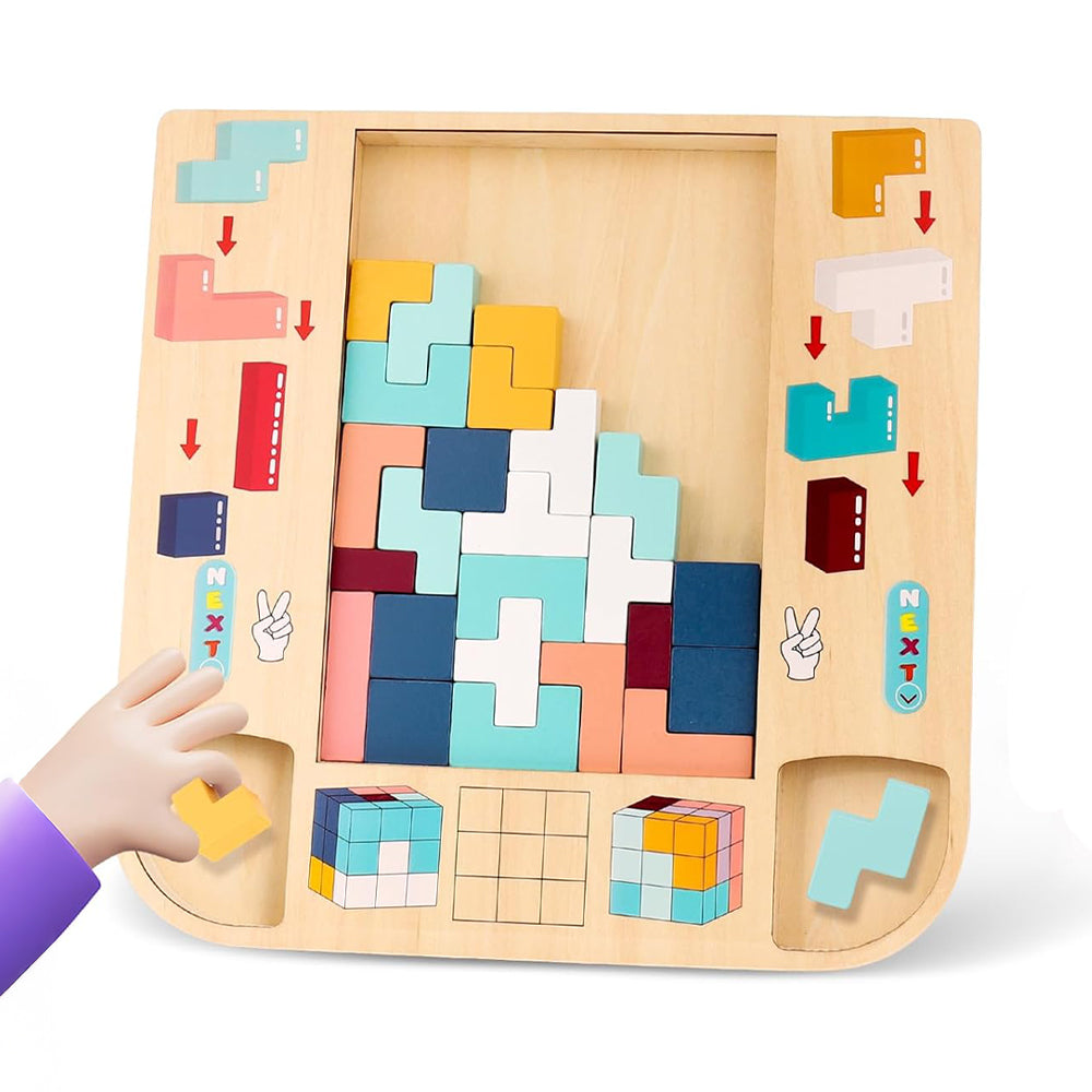 Tetris en bois Montessori